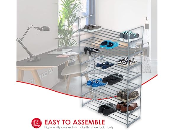 8 Tier Shoe Rack Holds 32 Pairs