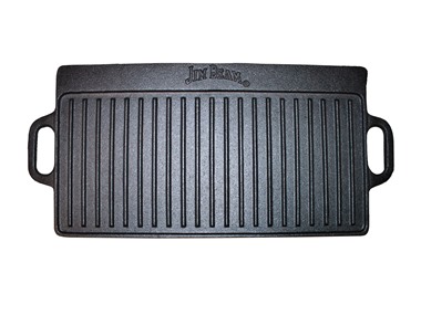 $23.99, Was $42.99, 44% Off! Jim Beam Cast Iron Double Sided Griddle dealfomo