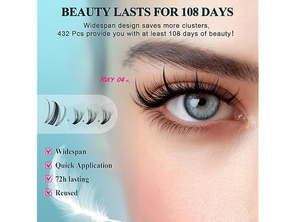 Foxy Beauty Lash Clusters Kit Lashes