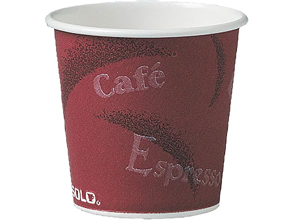 Solo 4 oz Paper Hot Cup, 1000 Pack