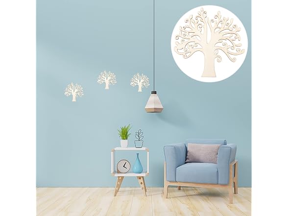 Veemoon 20Pcs Unfinished Wooden Tree