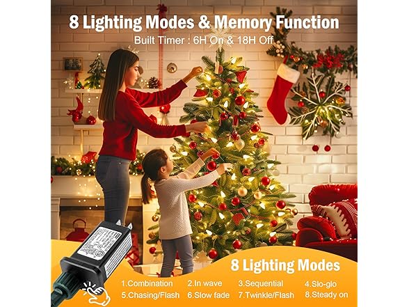 Brightown C9 Christmas Lights Outdoor 2 Pack - Total 162 FT 200 LED