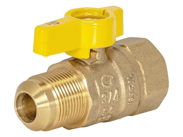 Eastman Straight Gas Brass Ball Valve, 3/4 in