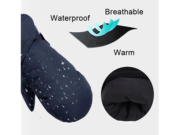 SimpliKids Boys' (2-3Y) Snow Mittens Navy