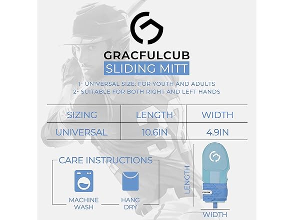Gracfulcub Baseball Sliding Mitt (Left Hand)