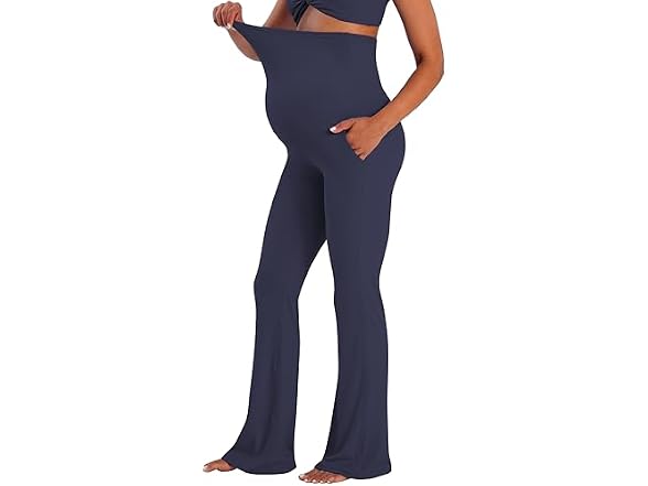 Sunzel Maternity Flare Leggings 32in M Graphite