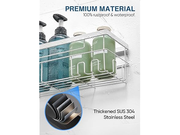Cobbe Adhesive Shower Caddy 5-Pack