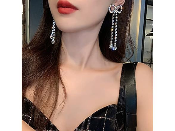 Xioose women's Bow Pendant Earrings