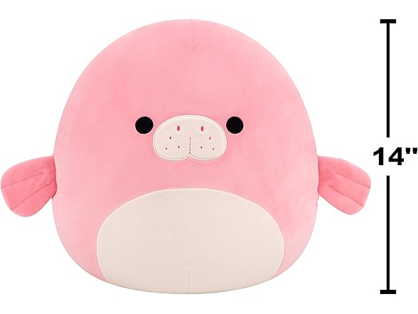 Squishmallows Original 14in Morlai The Coral Manatee