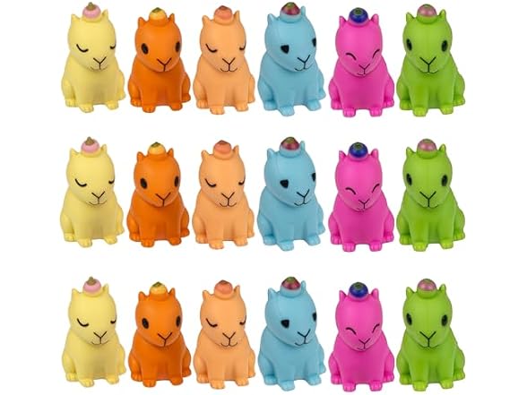 Mini Capybara Squeezy Figurines - 1" (100 Pcs.)