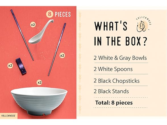 2 32oz Noodle Bowl Sets (6 pieces)