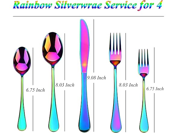 WYT Colorful Silverware Set