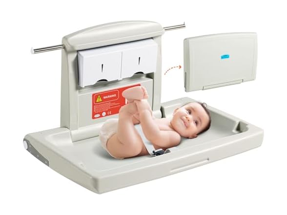 Wall-Mounted Baby Changing Station, Horizontal