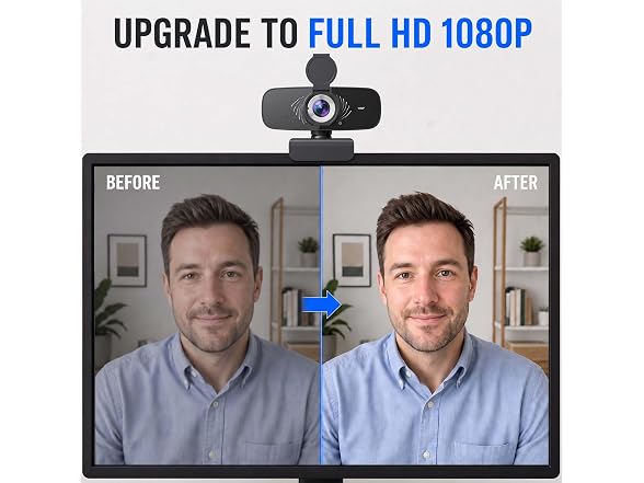 AEICIK 1080P Webcam Privacy Cover USB-C
