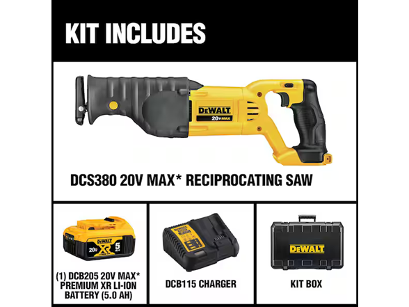 DEWALT DCS380P1 20V MAX Reciprocating Saw Kit