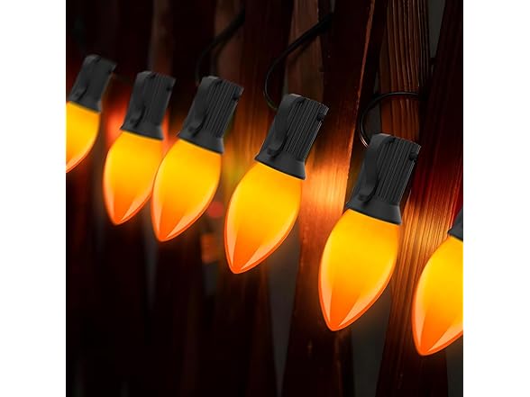 C9 Orange Halloween String Lights 25Ft