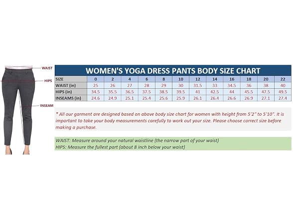 Marycrafts Women (14) Women's Stretchy Slim Pants