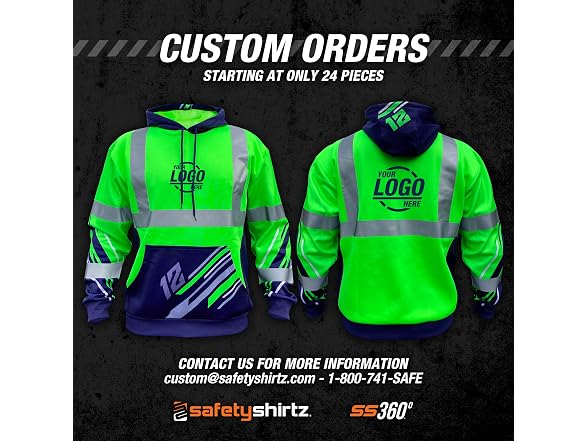 SafetyShirtz (S) Ss360 Seattle Work Safety Hoodie