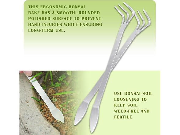 DOERDOá CON-85 2PCS Bonsai Rake Tool