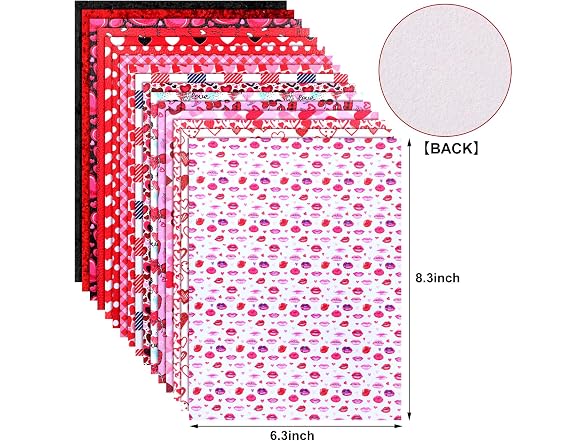 16 Pieces Valentine's Day Faux Leather