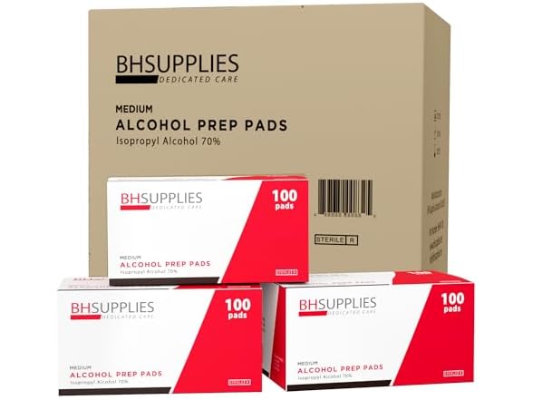 BH SUPPLIES Alcohol Prep Pads - 54 Boxes