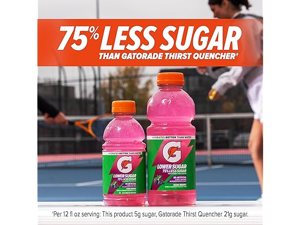 6PK Gatorade Lower Sugar Electrolyte Rain Berry