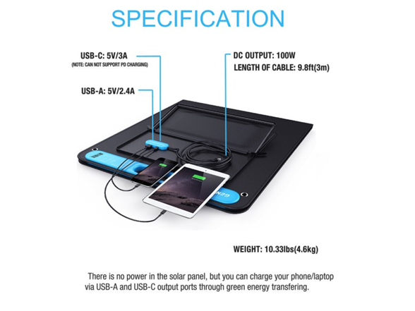 GENEVERSE 100W Solar One Monocrystalline Solar Panel