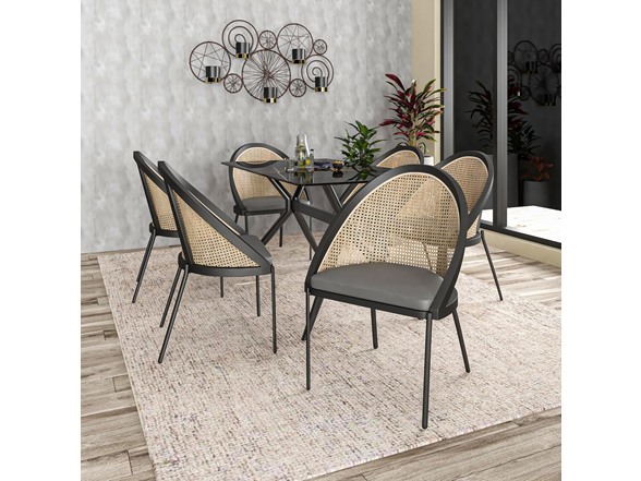LeisureMod Urbane Wicker Dining Chair
