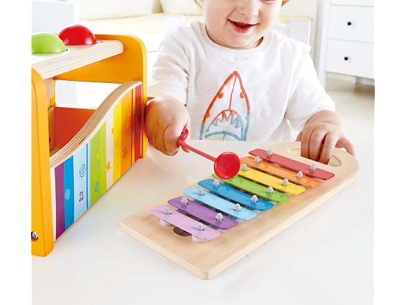 Hape Pound & Tap Bench with Slide Out Xylophone