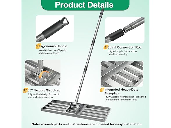 Heavy Duty Yard Leveling Rake