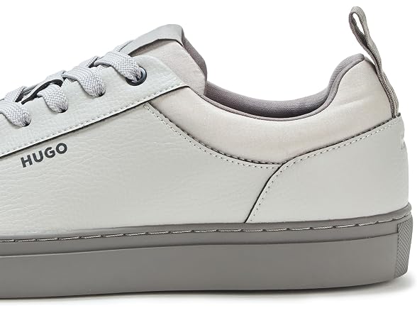 HUGO, Morrie Low Profile Friendly Leather Sneakers, dust Grey, 12