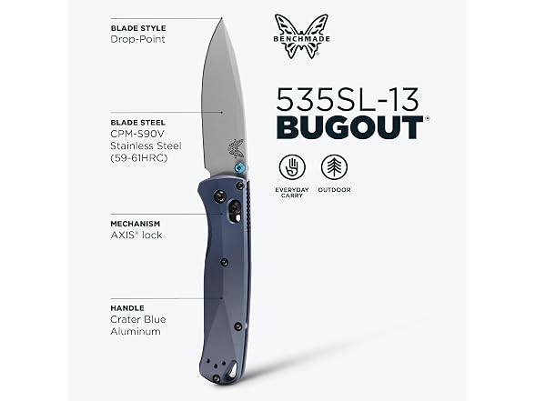 Benchmade Bugout 535SL-13 Crater Blue
