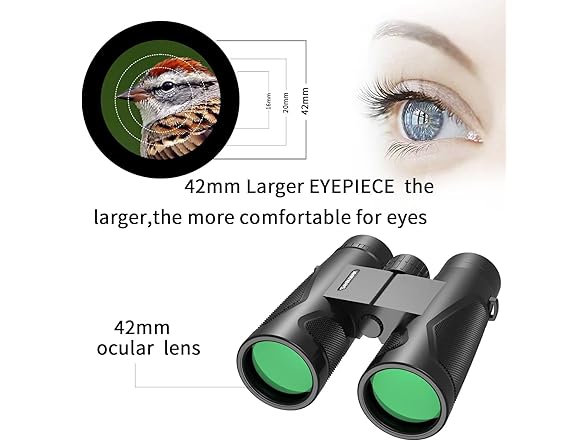 12x42 HD Binoculars with 20mm Eyepieces