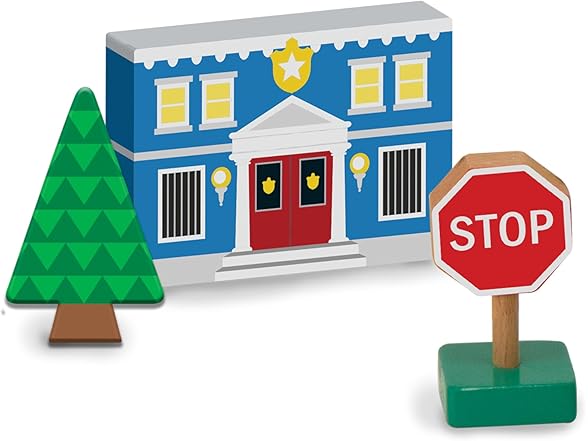 Melissa & Doug Wooden Town Play Set