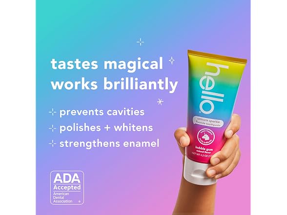 Hello Unicorn Sparkle Kids Toothpaste Fluoride