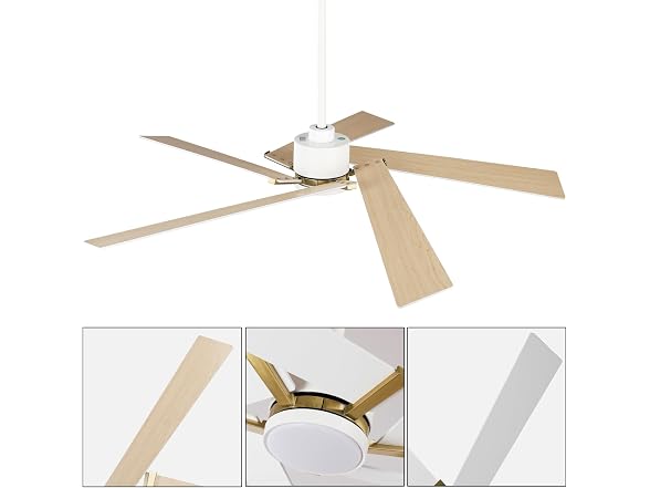 Parrot Uncle 60 Inch White Ceiling Fan