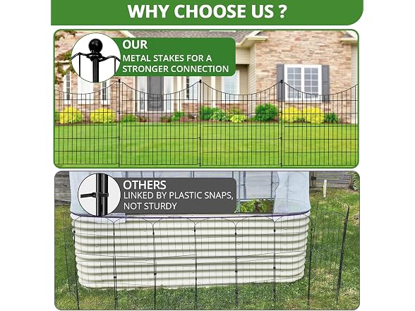 10 Panels No Dig Fence with Gate