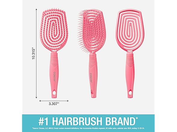 Conair Scalp Care Detangling hairbrush Pink Pulse