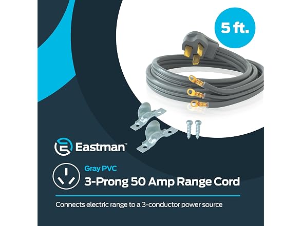 Eastman 5 Feet Electric Range Cord, 50 A
