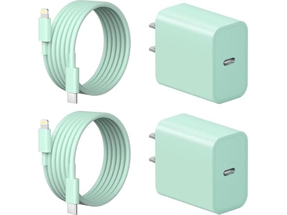 (2 PACK) ROMITAZ 20W USB-C Wall Charger & Cable