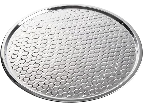 TableCraft  Hive Collection Round Serving Tray, Stainless Steel 