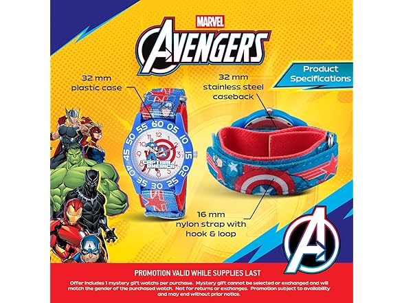 Marvel Captain America Watch Boys