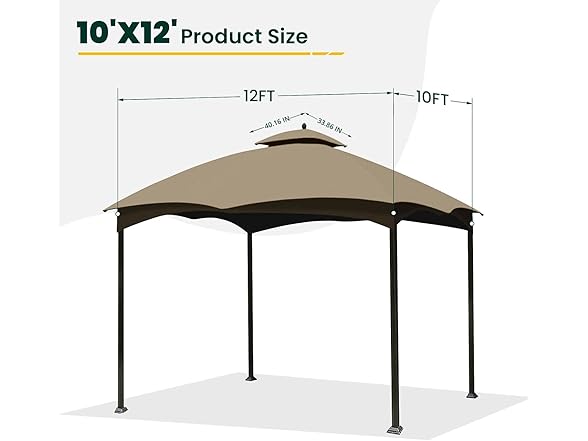 OLILAWN BC012325060008 Gazebo Replacement Canopy Top