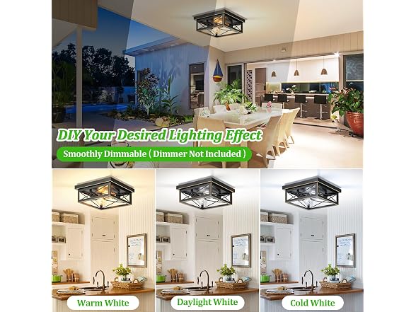 Kondras B0DDBYVBSP 2-Pack Brushed Hallway Fixtures Ceili