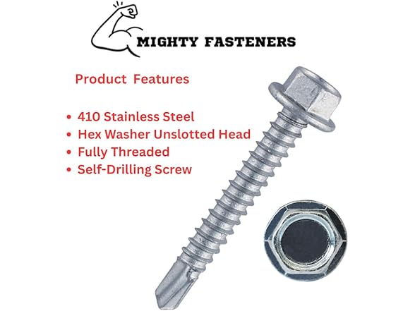 MIGHTY FASTENERS Self-Drilling Screws