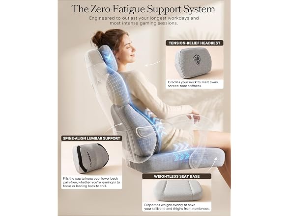 Dowinx Woven Fabric Gaming Chair Grey