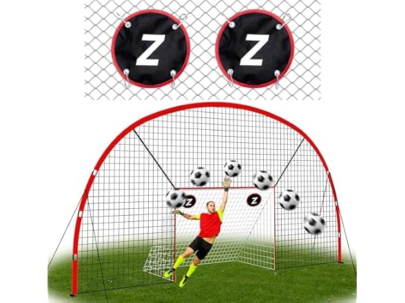 ZEALFEEL 3-in-1 Soccer Backstop Net