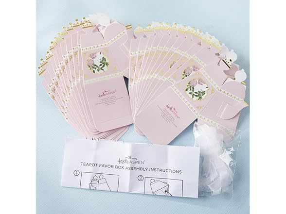 Kate Aspen Teapot Tea Party Favor Box (Set of 24)