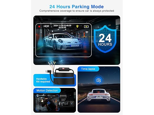 Fiteye 3-Channel 4K Dash Cam