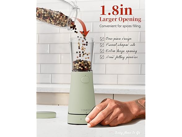 Electric Salt and Pepper Grinder Set